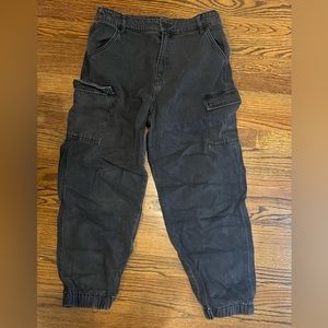 Black cargo jeans